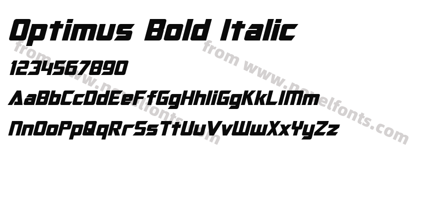 Optimus Bold ItalicPreview