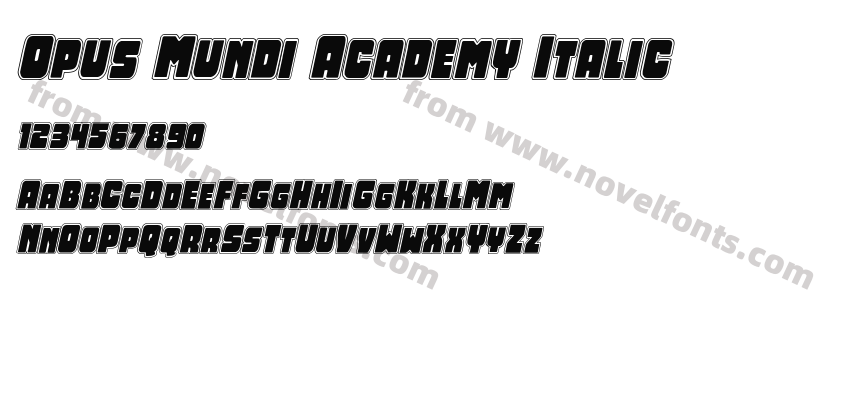 Opus Mundi Academy ItalicPreview