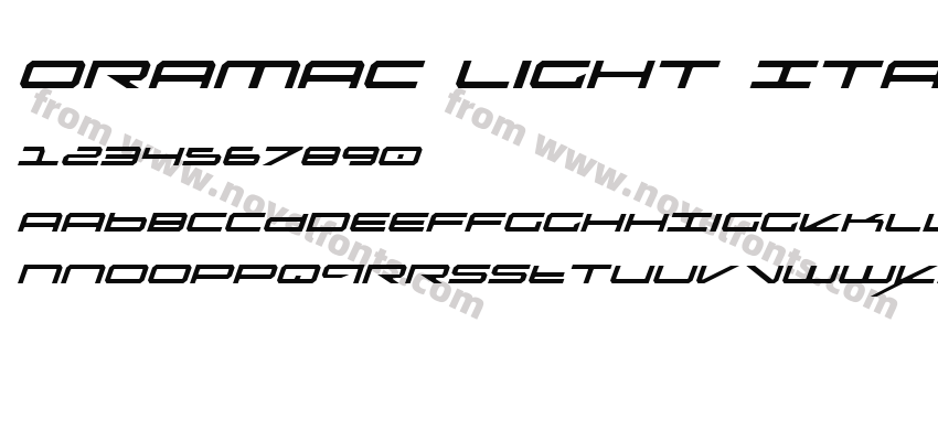 Oramac Light ItalicPreview