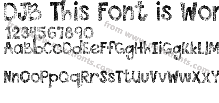 DJB This Font is WornPreview