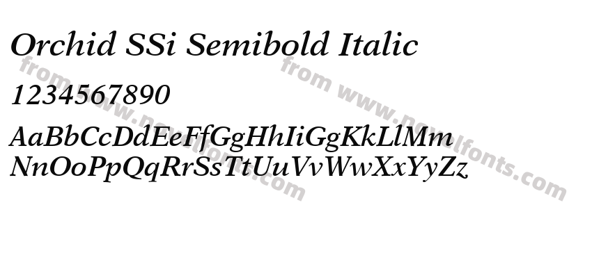 Orchid SSi Semibold ItalicPreview