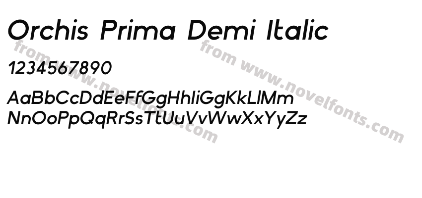 Orchis Prima Demi ItalicPreview