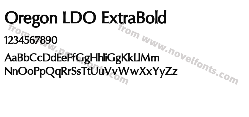 Oregon LDO ExtraBoldPreview