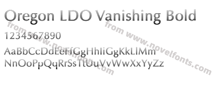 Oregon LDO Vanishing BoldPreview