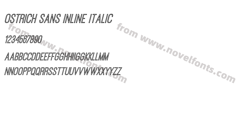 Ostrich Sans Inline ItalicPreview