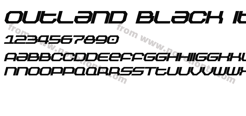 Outland Black ItalicPreview