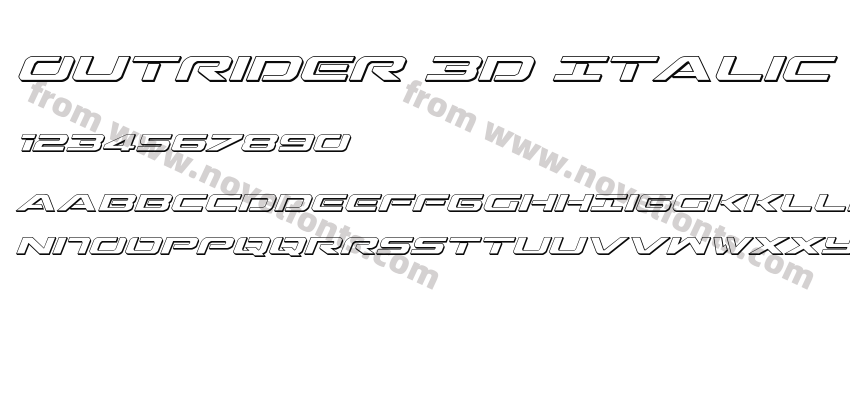 Outrider 3D ItalicPreview