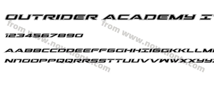 Outrider Academy ItalicPreview