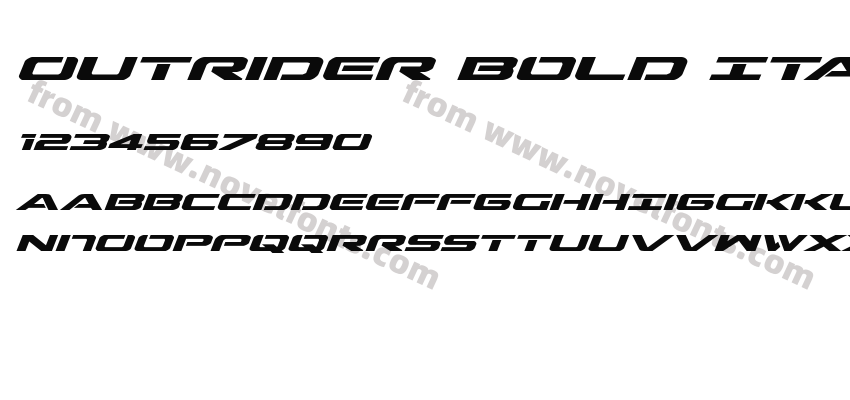 Outrider Bold ItalicPreview