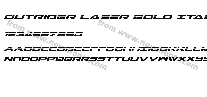 Outrider Laser Bold ItalicPreview