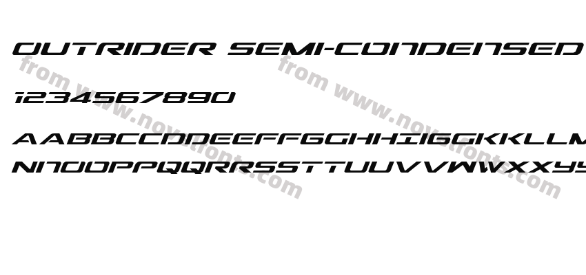 Outrider Semi-Condensed ItalicPreview