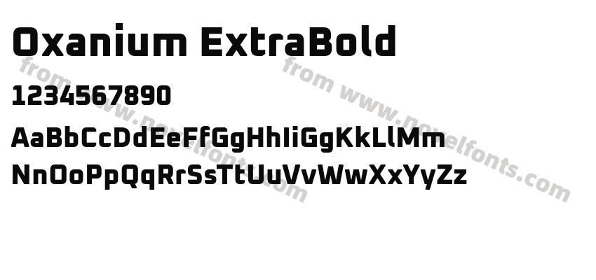 Oxanium ExtraBoldPreview