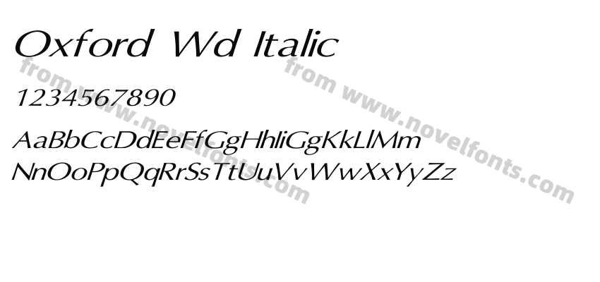 Oxford Wd ItalicPreview