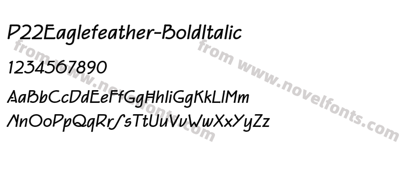 P22Eaglefeather-BoldItalicPreview