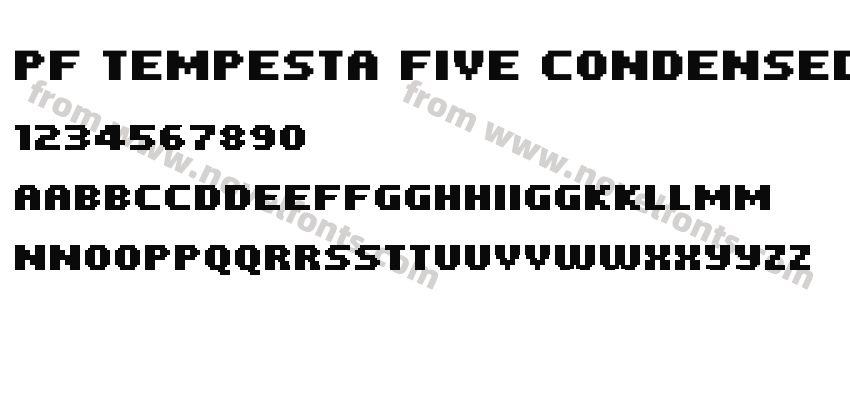 PF Tempesta Five Condensed BoldPreview