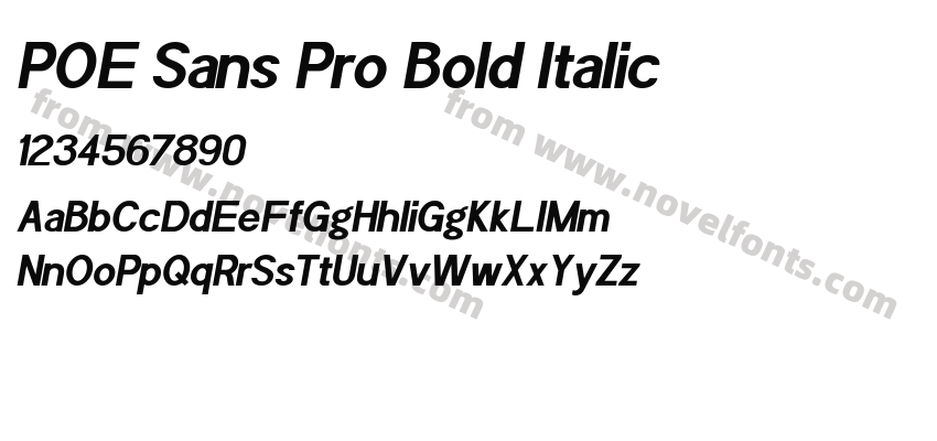 POE Sans Pro Bold ItalicPreview