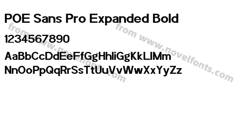 POE Sans Pro Expanded BoldPreview