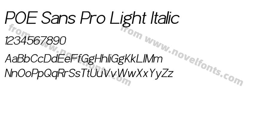 POE Sans Pro Light ItalicPreview