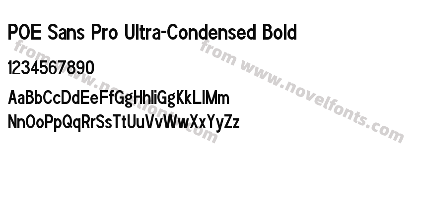 POE Sans Pro Ultra-Condensed BoldPreview