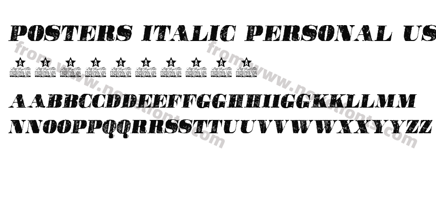 POSTERS ITALIC PERSONAL USE Bold ItalicPreview