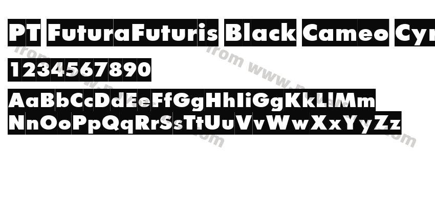 PT FuturaFuturis Black Cameo CyrillicPreview