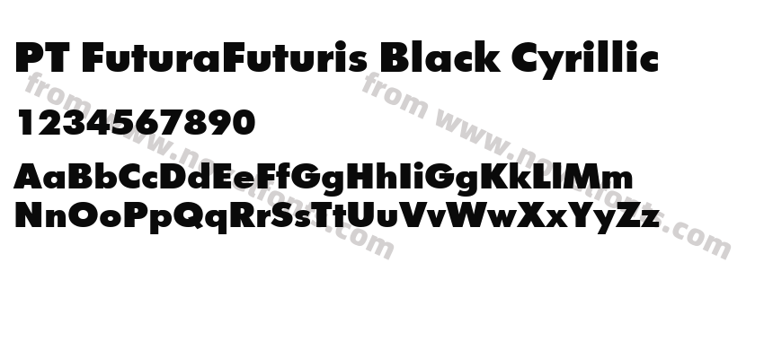 PT FuturaFuturis Black CyrillicPreview