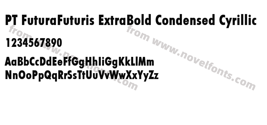 PT FuturaFuturis ExtraBold Condensed CyrillicPreview