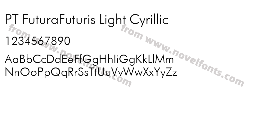 PT FuturaFuturis Light CyrillicPreview