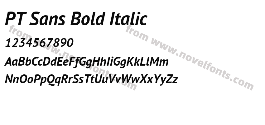 PT Sans Bold ItalicPreview