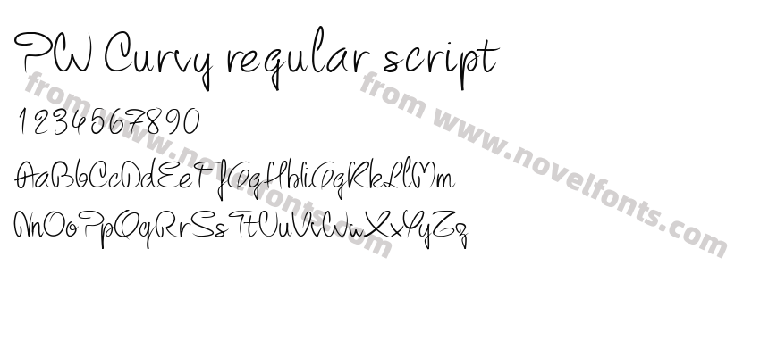 PW Curvy regular scriptPreview