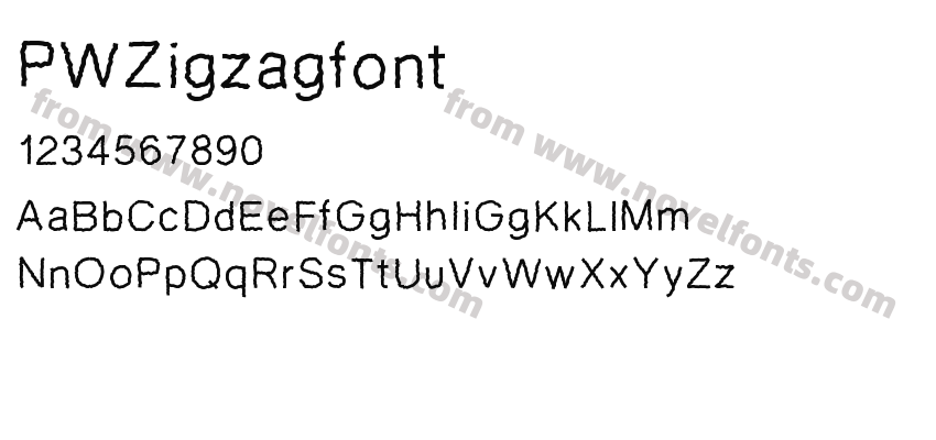 PWZigzagfontPreview