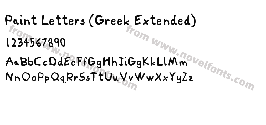 Paint Letters (Greek Extended)Preview