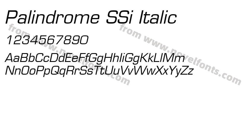 Palindrome SSi ItalicPreview