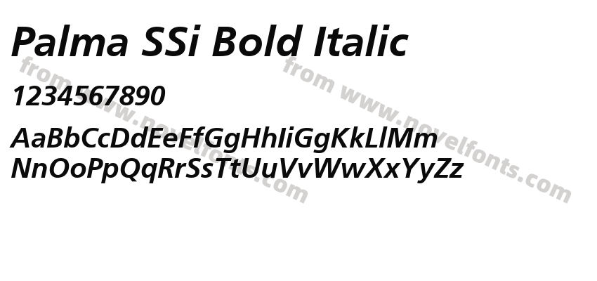 Palma SSi Bold ItalicPreview