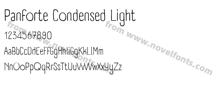 Panforte Condensed LightPreview