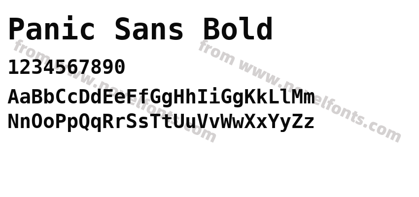 Panic Sans BoldPreview