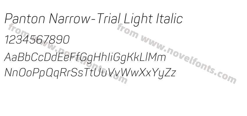 Panton Narrow-Trial Light ItalicPreview