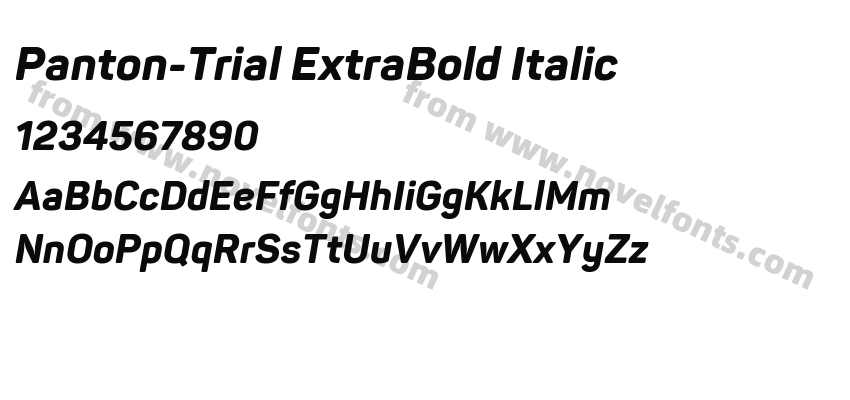 Panton-Trial ExtraBold ItalicPreview