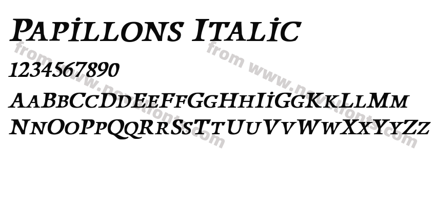 Papillons ItalicPreview