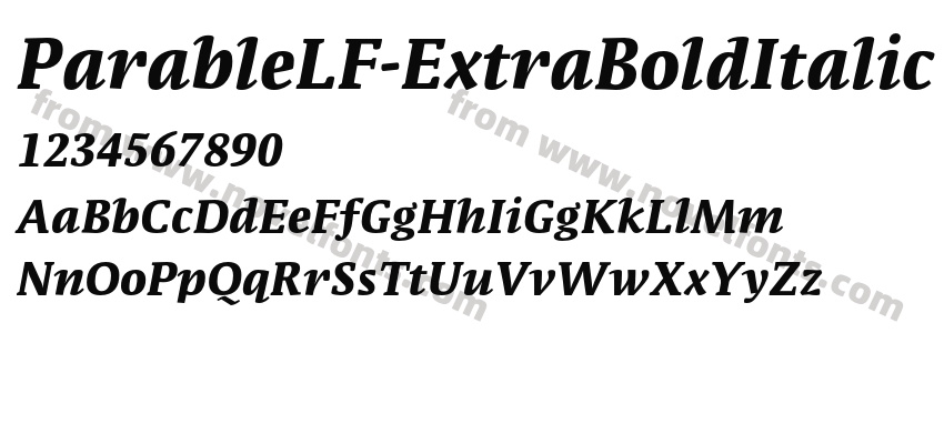 ParableLF-ExtraBoldItalicPreview