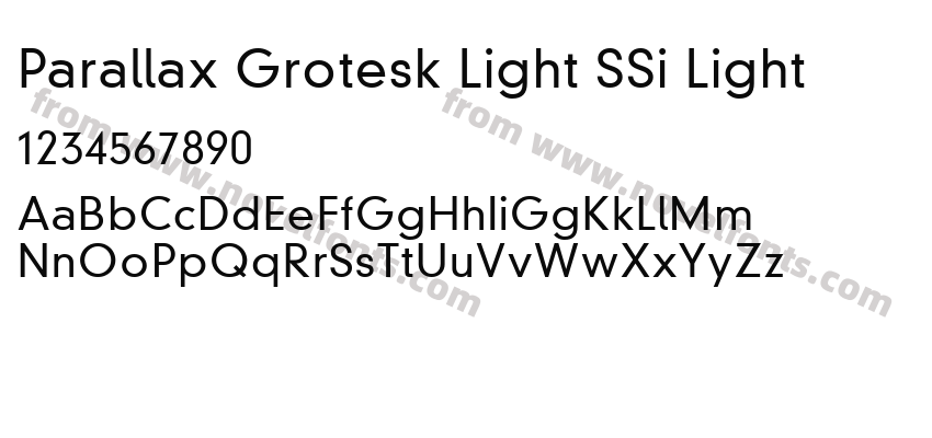 Parallax Grotesk Light SSi LightPreview