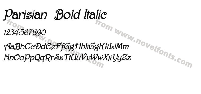 Parisian  Bold ItalicPreview