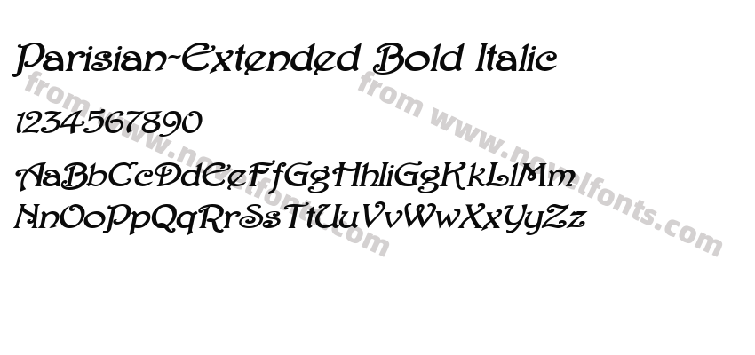 Parisian-Extended Bold ItalicPreview