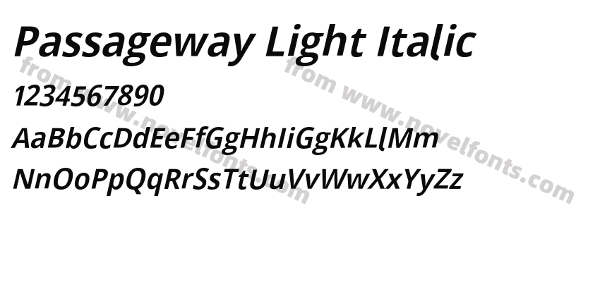 Passageway Light ItalicPreview