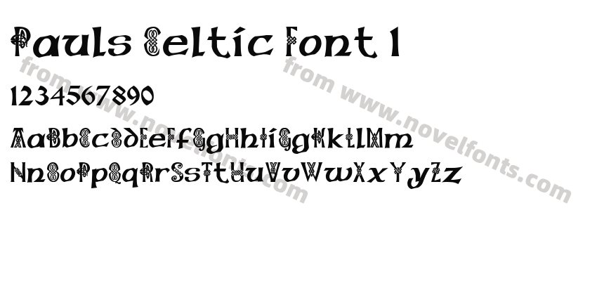 Pauls Celtic Font 1Preview