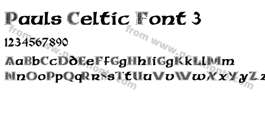 Pauls Celtic Font 3Preview