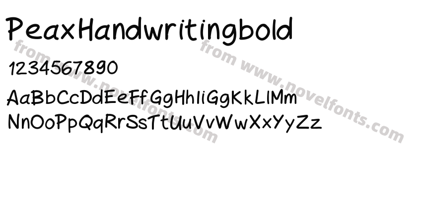 PeaxHandwritingboldPreview