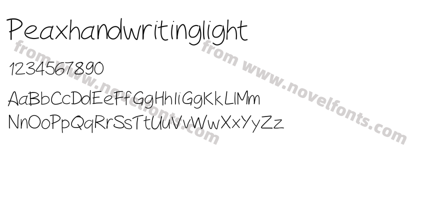 PeaxhandwritinglightPreview