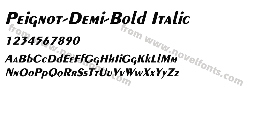 Peignot-Demi-Bold ItalicPreview