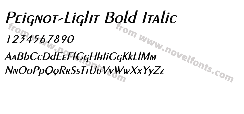 Peignot-Light Bold ItalicPreview